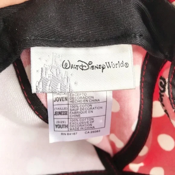 Walt Disney World Minnie Mouse ear baseball cap EUC youth (6-10 years) - Picture 7 of 8